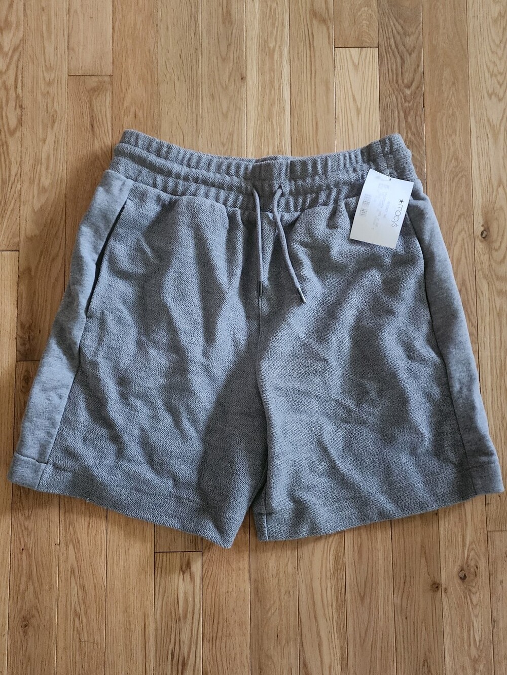 NWT Mode Of ONE Grey Terry Shorts, Sz Small